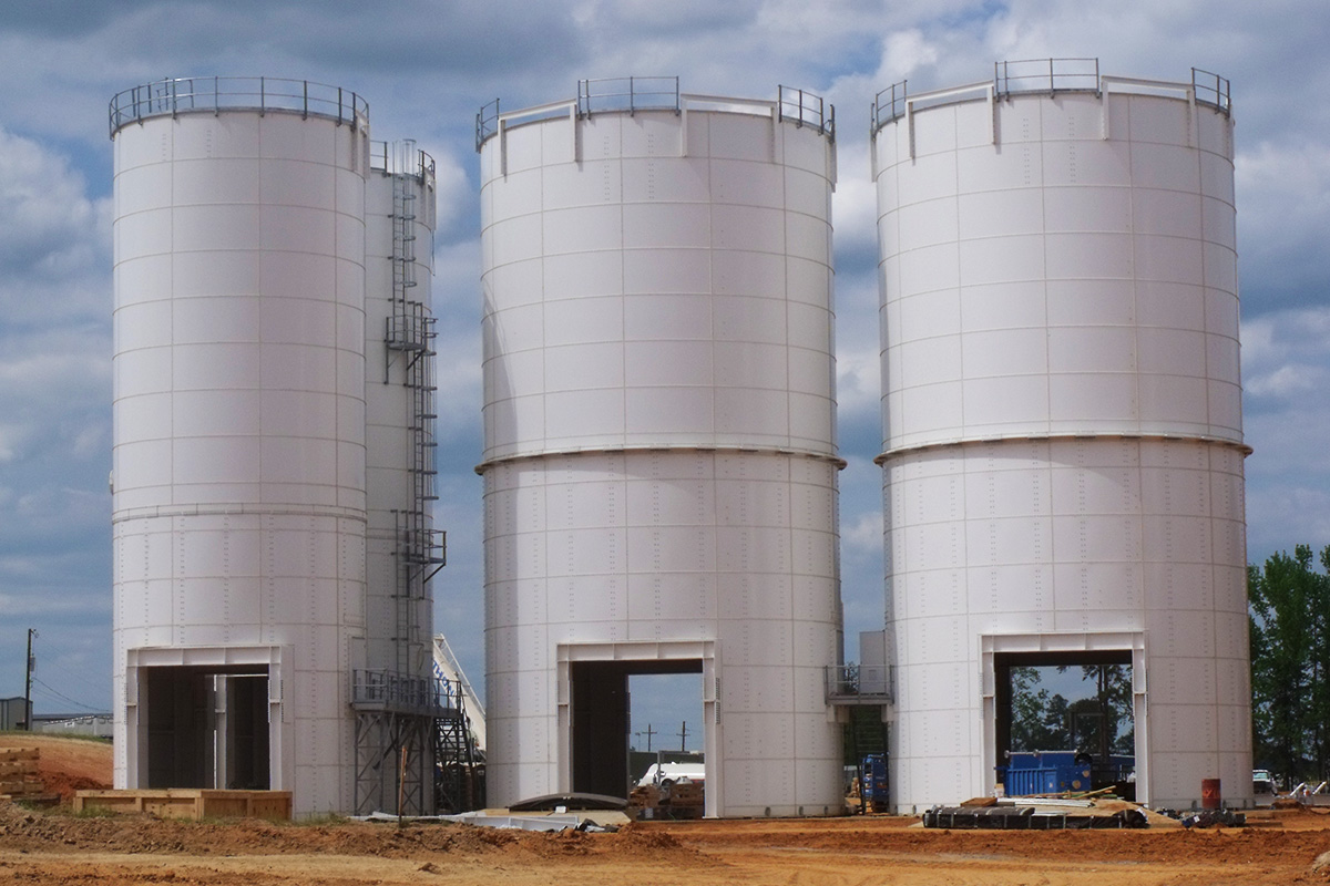 Cement storage silos