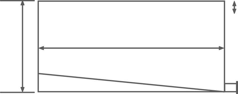 Liquid slope bottom tank drawing